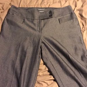 Graphic work pants with button detail